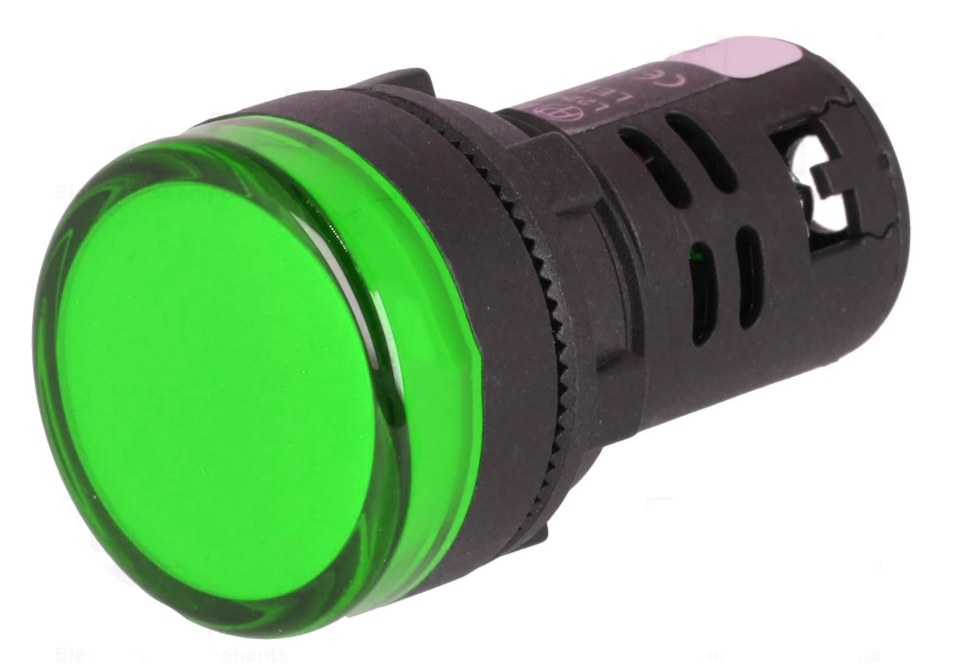 Controlelampje - LED indicator - 230V - 22mm - Groen Controlelampje - LED indicator - 230V - 22mm - Groen